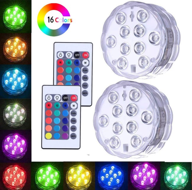 Lot de 4 lumières LED bleues étanches pour bateau Lot de 4 lumières LED bleues étanches pour bateau