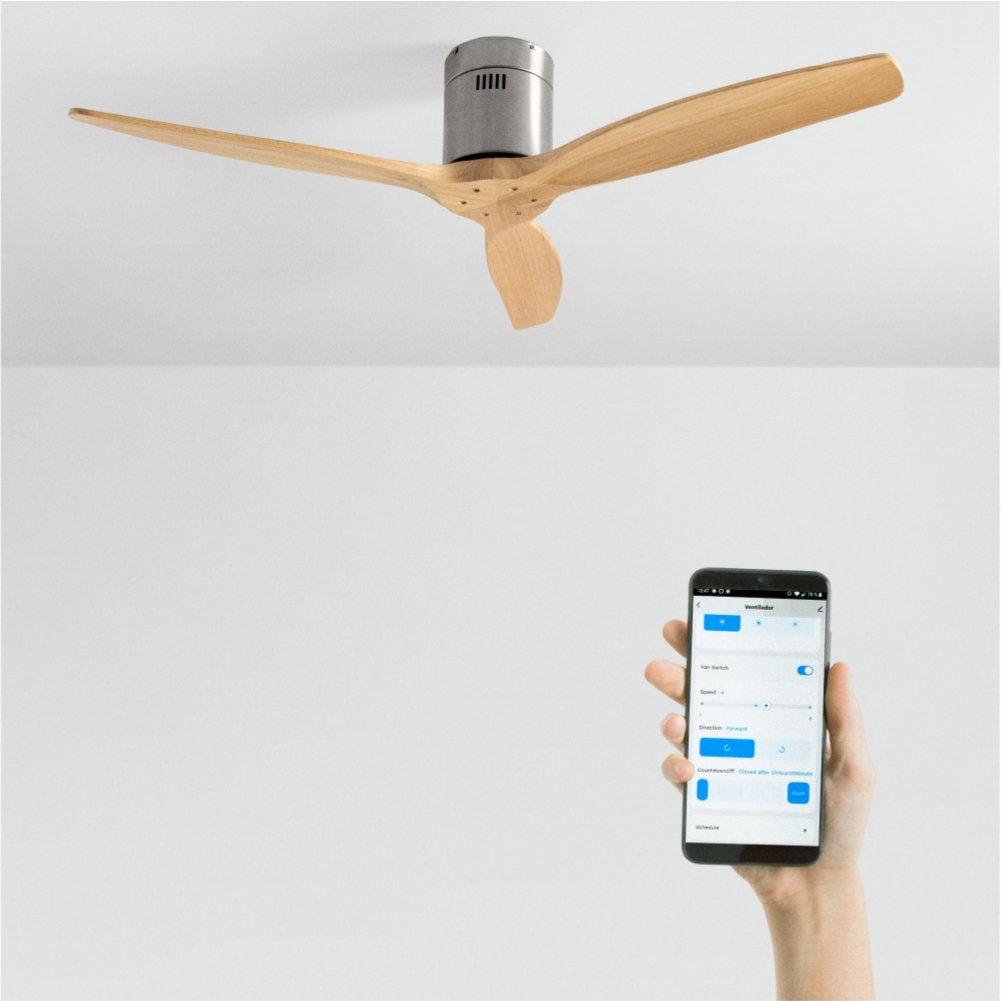 WIND CALM - Cichy wentylator sufitowy 40W z technicznymi łopatkami ABS w różnych rozmiarach
