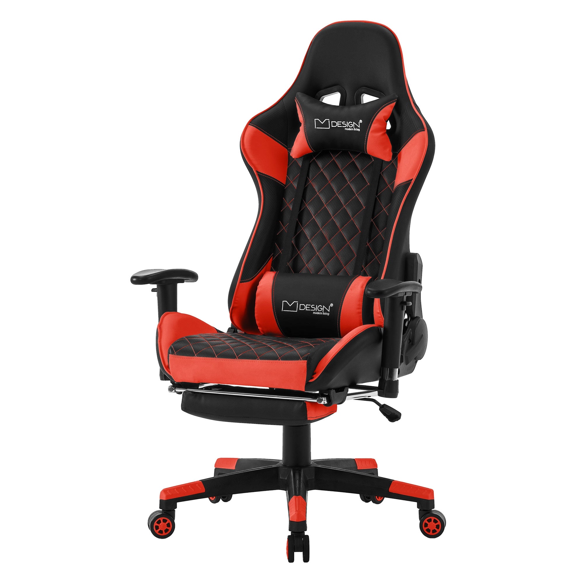 Homracer Sedia Da Gioco Ergonomica Con Massaggio Lombare E Poggiapiedi - Reclinabile 170°, Portata 180kg - 3