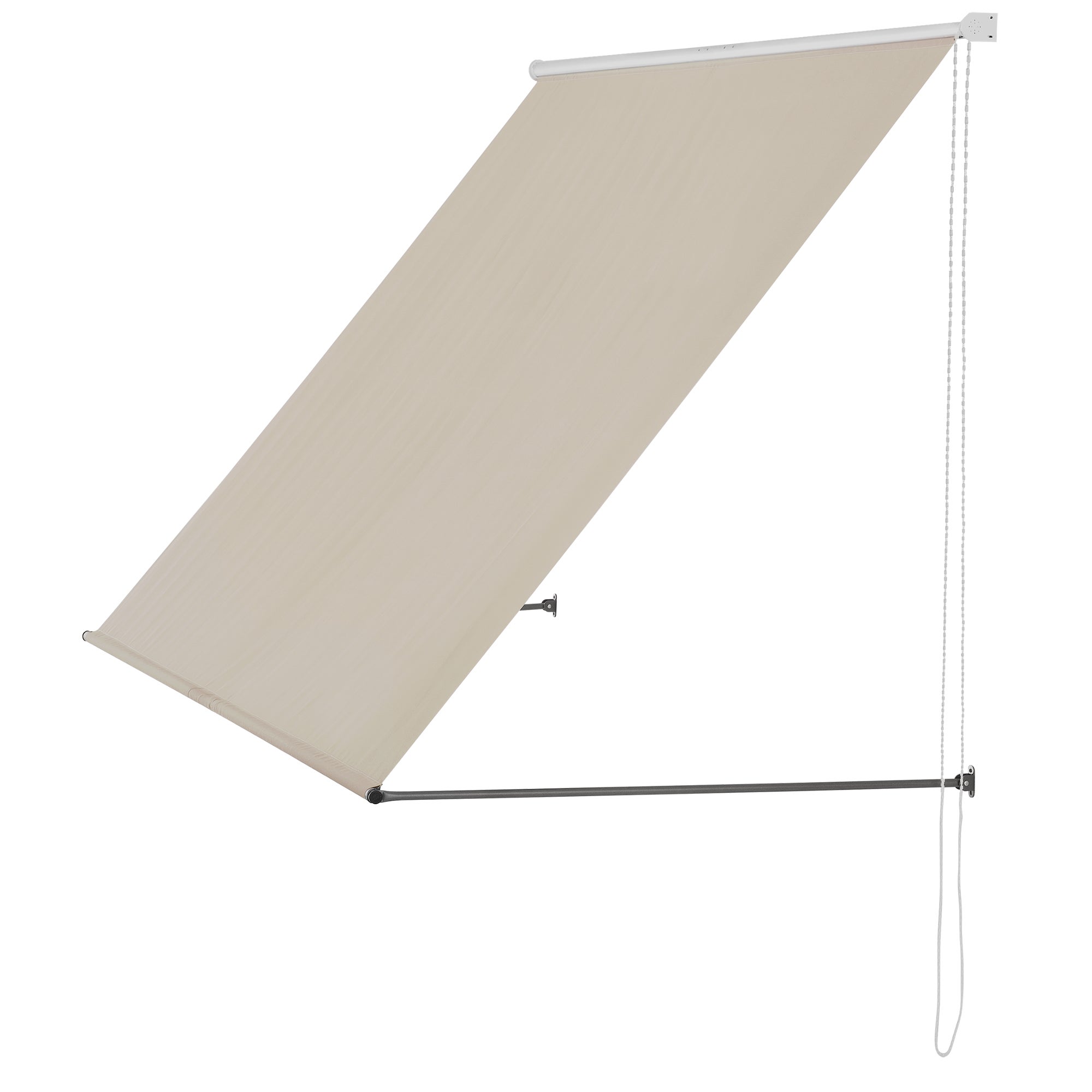 Toldo de aço extensível para terraço exterior Málaga 250 x 120 cm - Bege [pro.tec] - 3