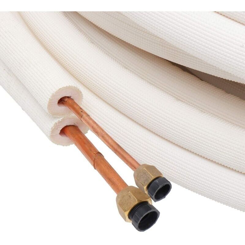 Tuyau En Cuivre Isolé 1/4 \'\' 3/8 \'\' Climatiseur Tuyaux Raccords Paire Tube De Bobine 2M - 4