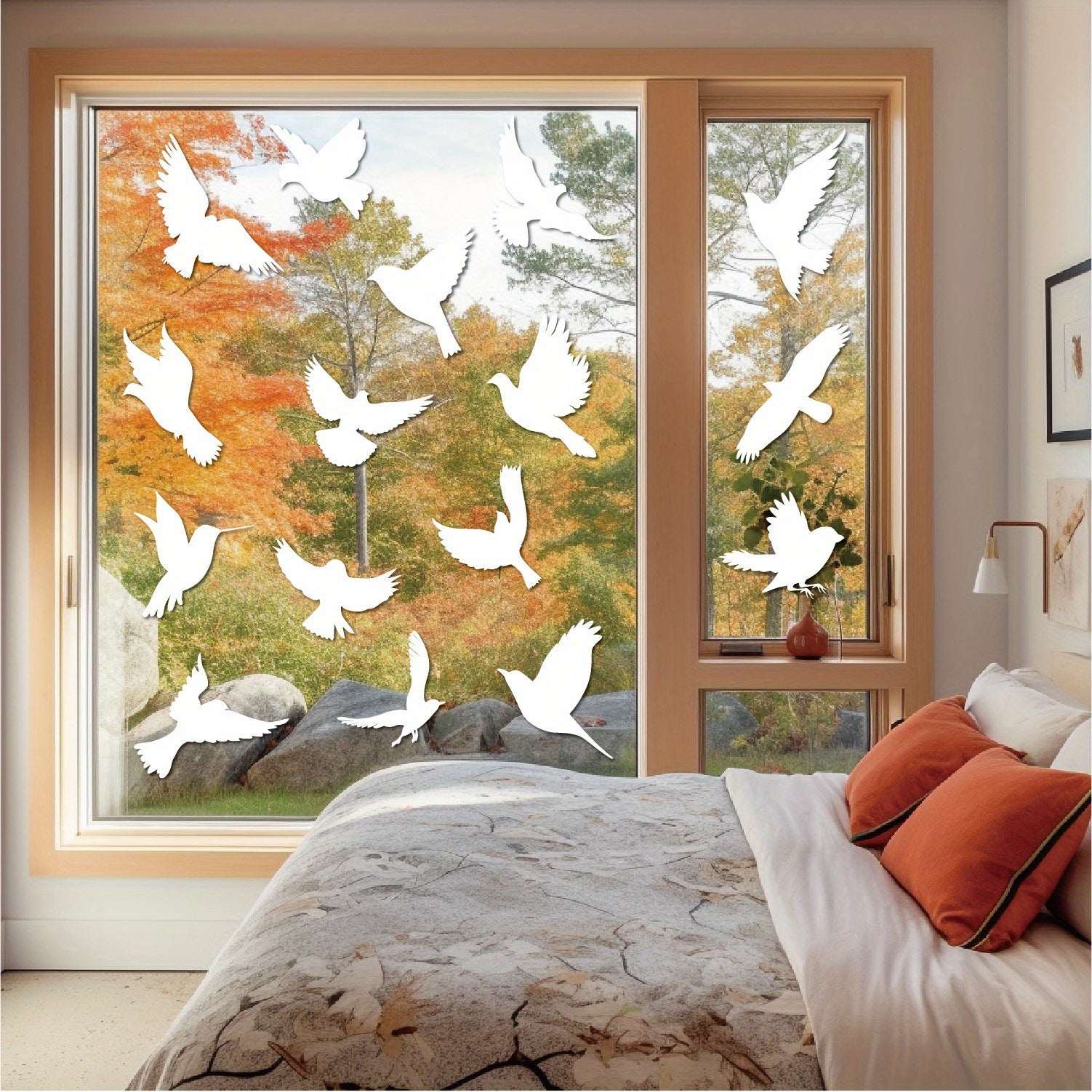 Autocollants anti-collision pour oiseaux de fenêtre, protection de porte en verre et sauvez les oiseaux, réflexion, 11 Pcs, Dégager - 2