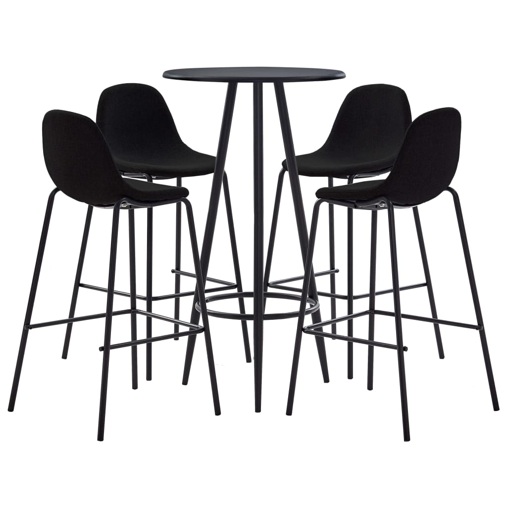 Maison Exclusive Ensemble De Bar Pcs Tissu Noir Leroy Merlin