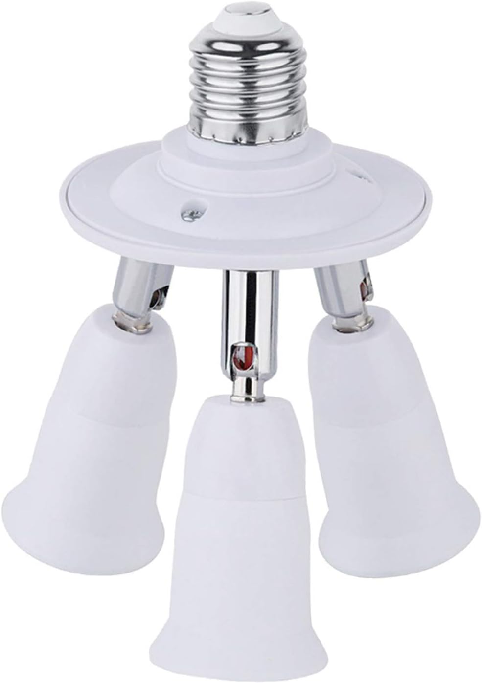 E27 Potrójny do Żarówki LED Wkręcanej, Regulowany 360°, AC 220-240V, Adapter 3 E27 do Oprawki Żarówki Sufitowej, Przedłużacz Oprawki E27 Obrotowy