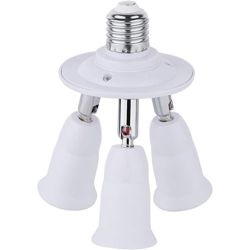 E27 Triple do wkręcanej żarówki LED, regulowany w zakresie 360°, AC 220-240 V, 3 adaptery E27 do sufitowego uchwytu żarówki