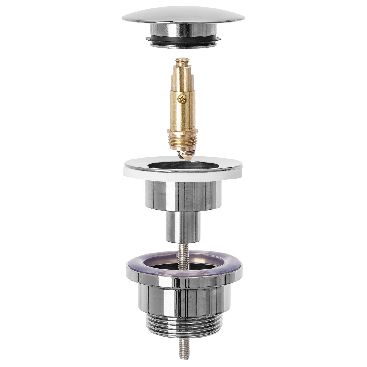 Siphon lavabo-vasque Chromé + Bonde Pour Lavabo Clic-clac - 8