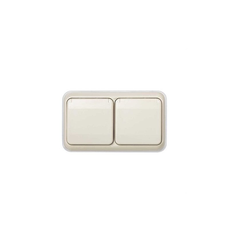 BC1802 PRO ELEC, Interrupteur d'éclairage double, Chrome