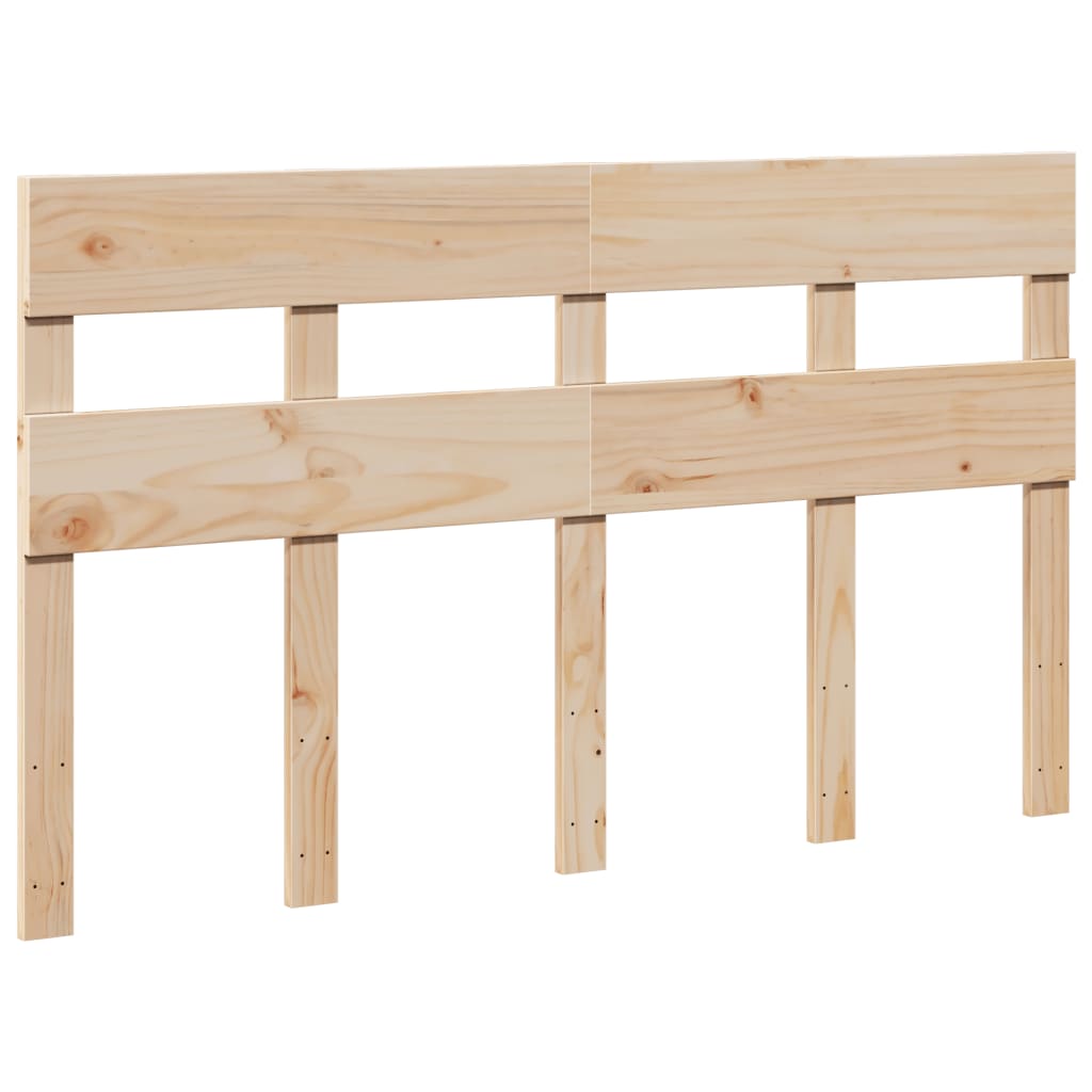 Cadre de lit sans matelas en bois de pin massif pour la chambre, 150 × 200 cm - 5