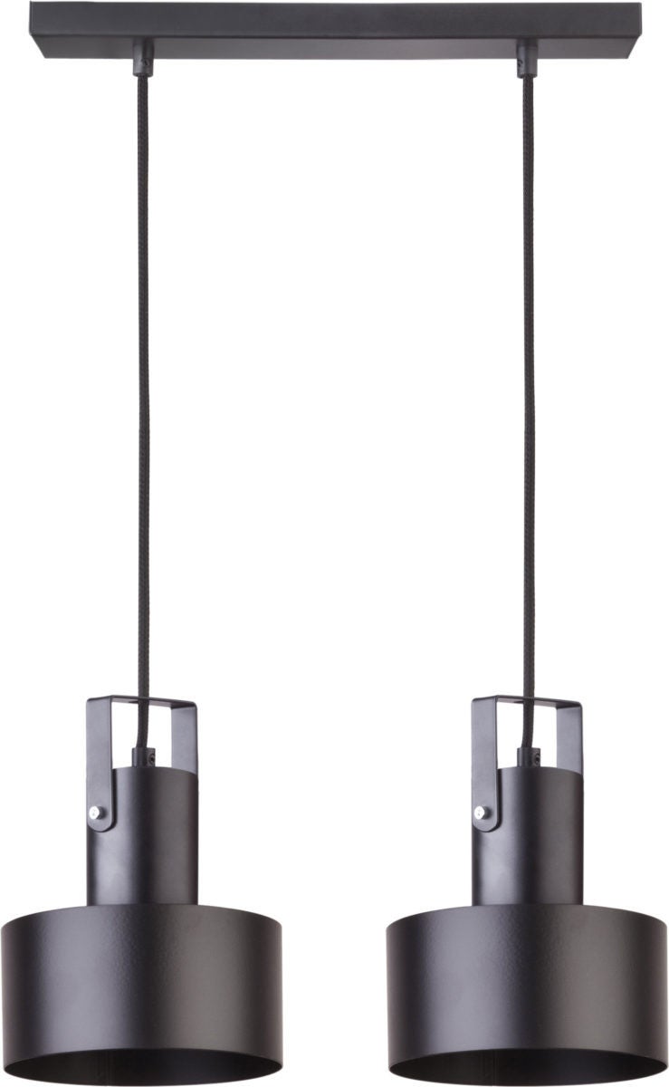 Lampa wisząca Rif Plus czarna 2xE27x15W nowoczesna wym: 70 x 42 x 15 cm metal SIGMA