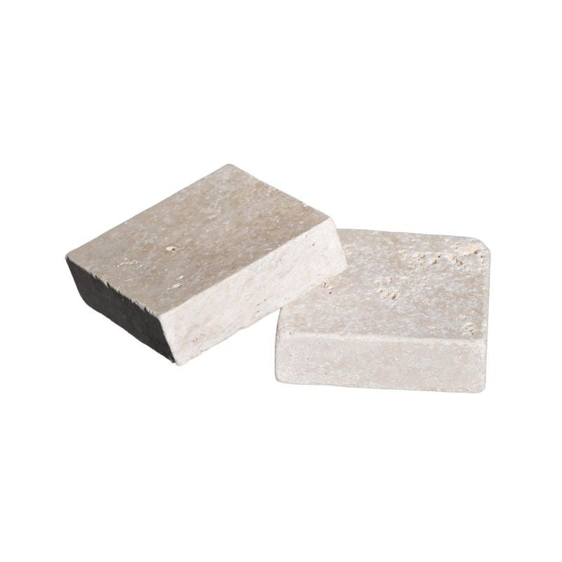 Pavé Travertin Beige Mix Vieilli 10x10x3 cm - Boîte de 1m² - 3