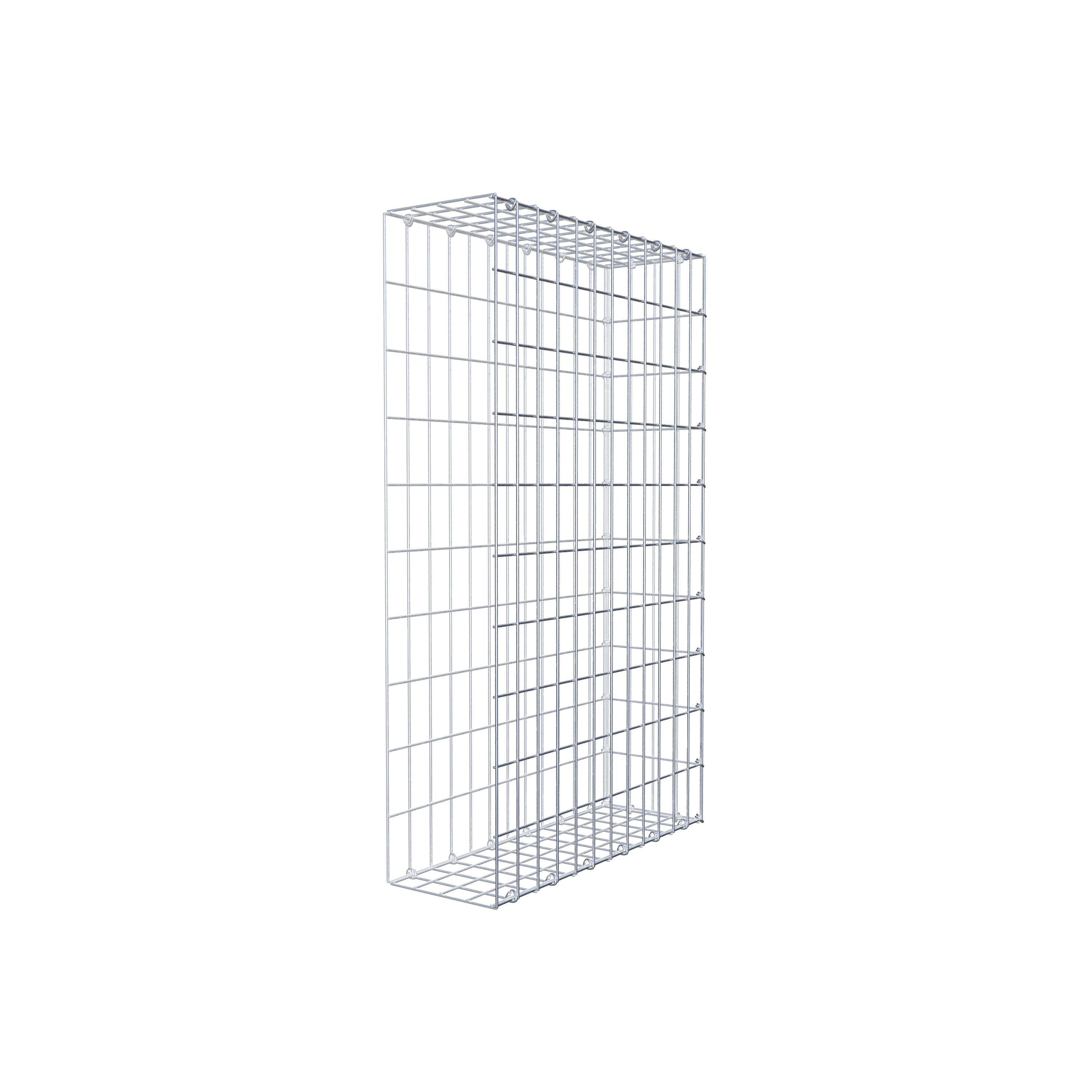 Gavión para alargar en acero galvanizado 100x60x20cm (LxAxP), malla 5 x 10cm, Anillo en C, sin rejilla frontal - 2