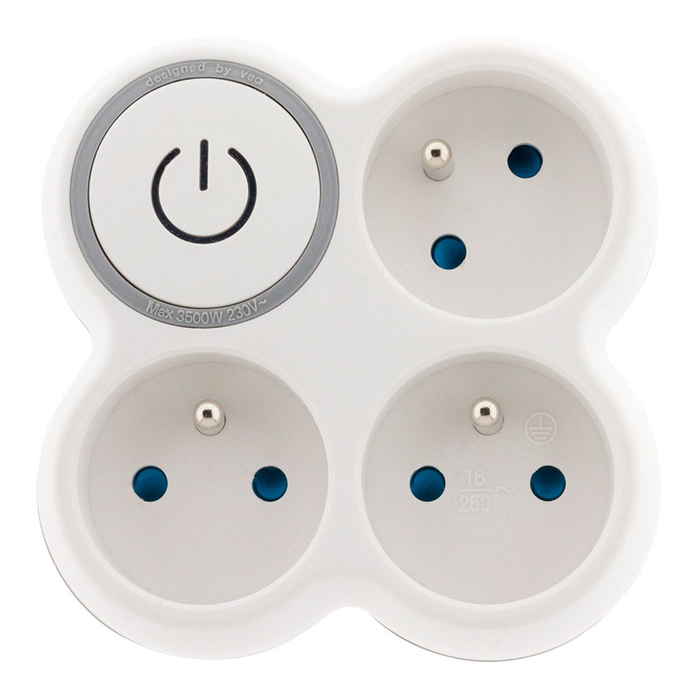 Multiprise triplite + interrupteur 16A - Zenitech - 2
