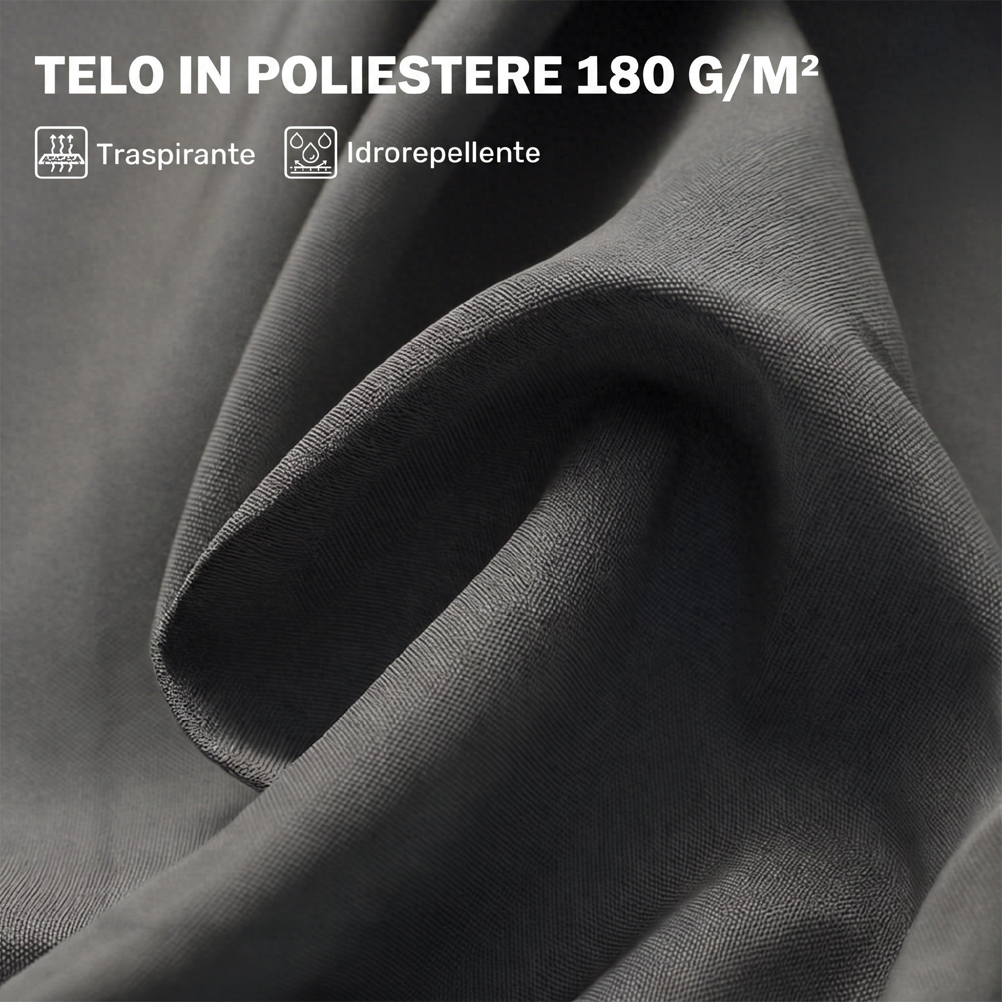 Chapéu de Sol Duplo Outsunny Cinzento Tela de Poliéster, Aço 460x270x240cm - 6