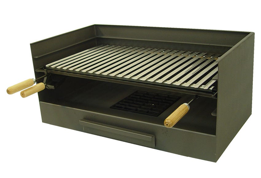 Szuflada na popiół ze stali nierdzewnej 40x32x72 cm