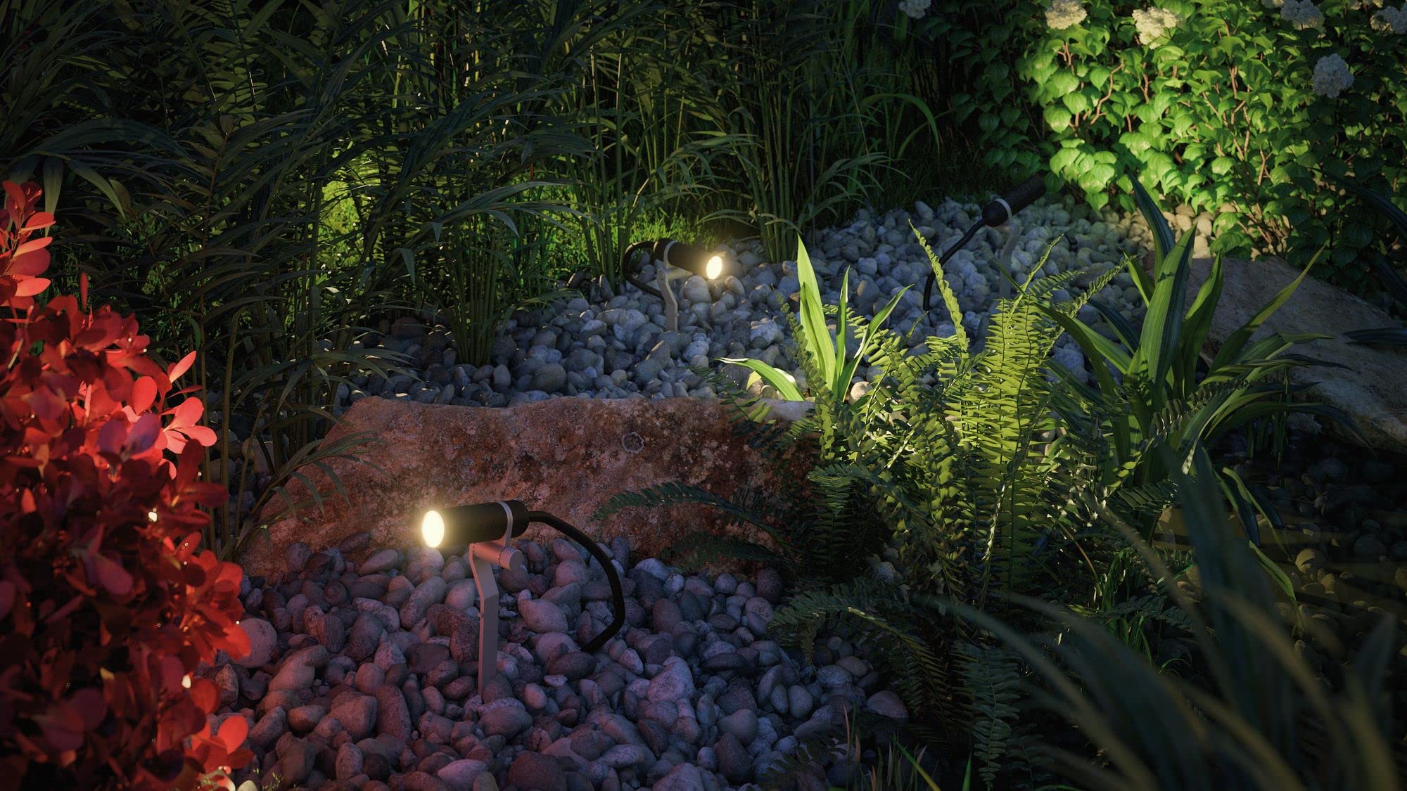 Plug & Shine Projecteur de jardin LED Plantini Kit d'extension IP65 3000K 3x2W Anthracite - 7