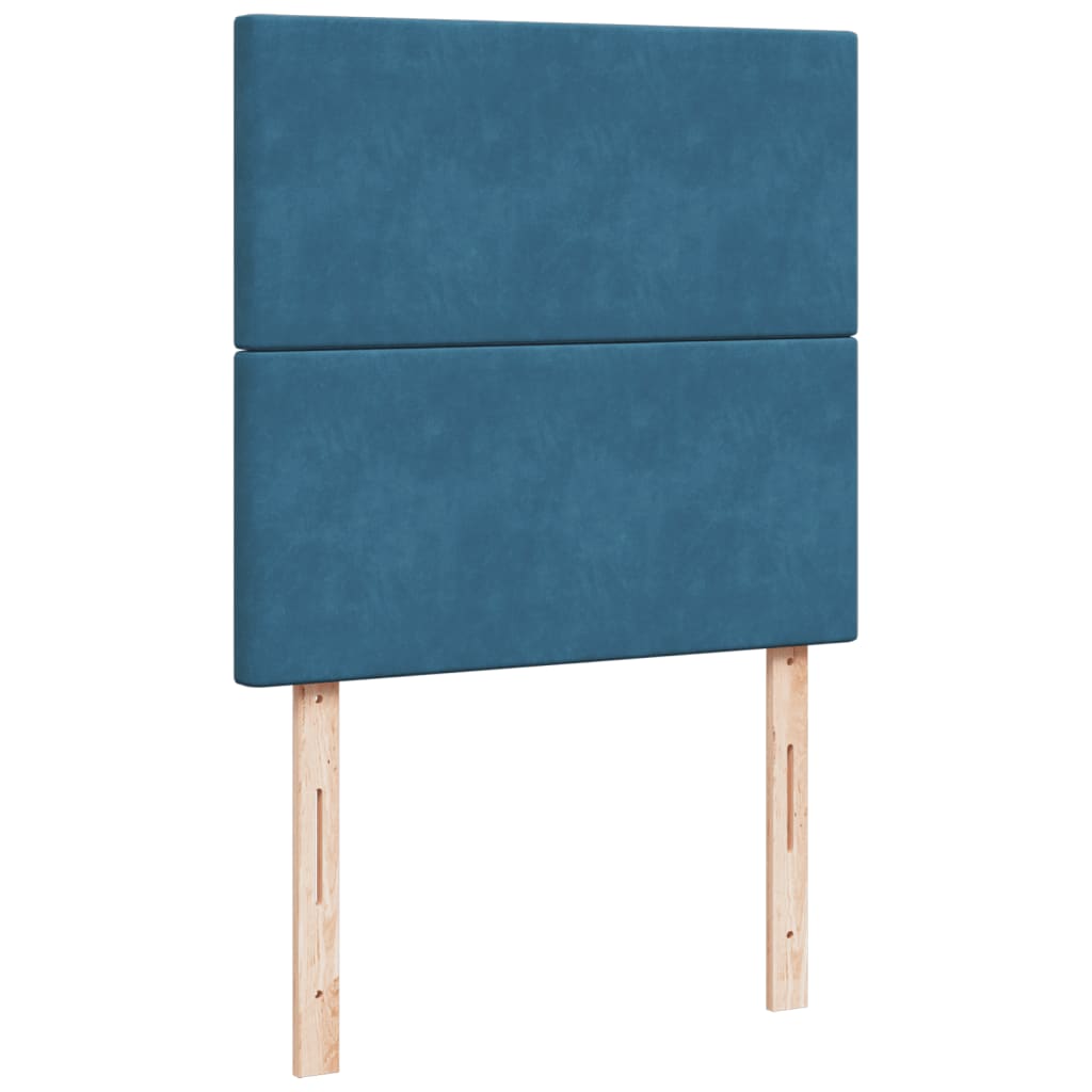 Sommier à lattes de lit avec matelas Bleu foncé 100x200 cm — COMFORTXL - 6