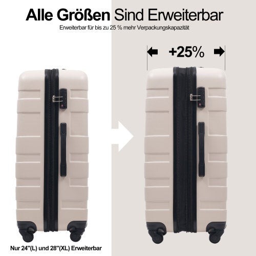 Set Valigie ABS pz (M-L-XL), ruote, TSA, accessori bagno