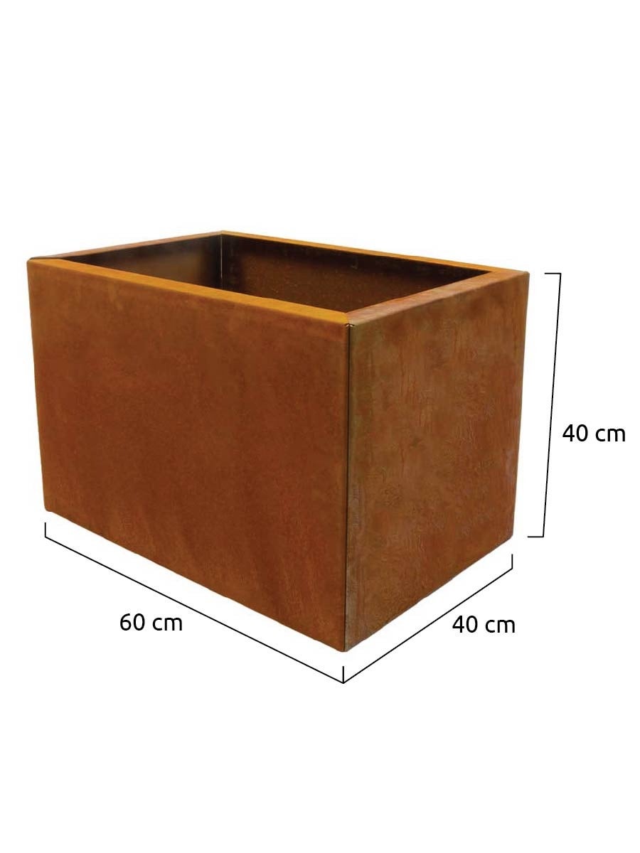 donice ogrodowe corten 60x40x40cm