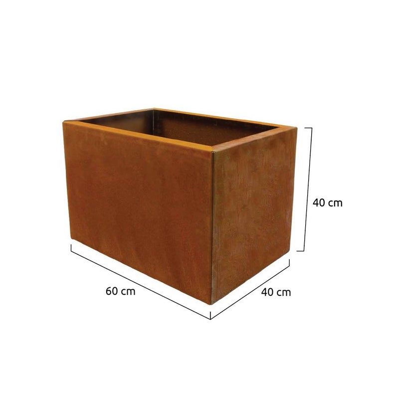 donice ogrodowe corten 60x40x40cm