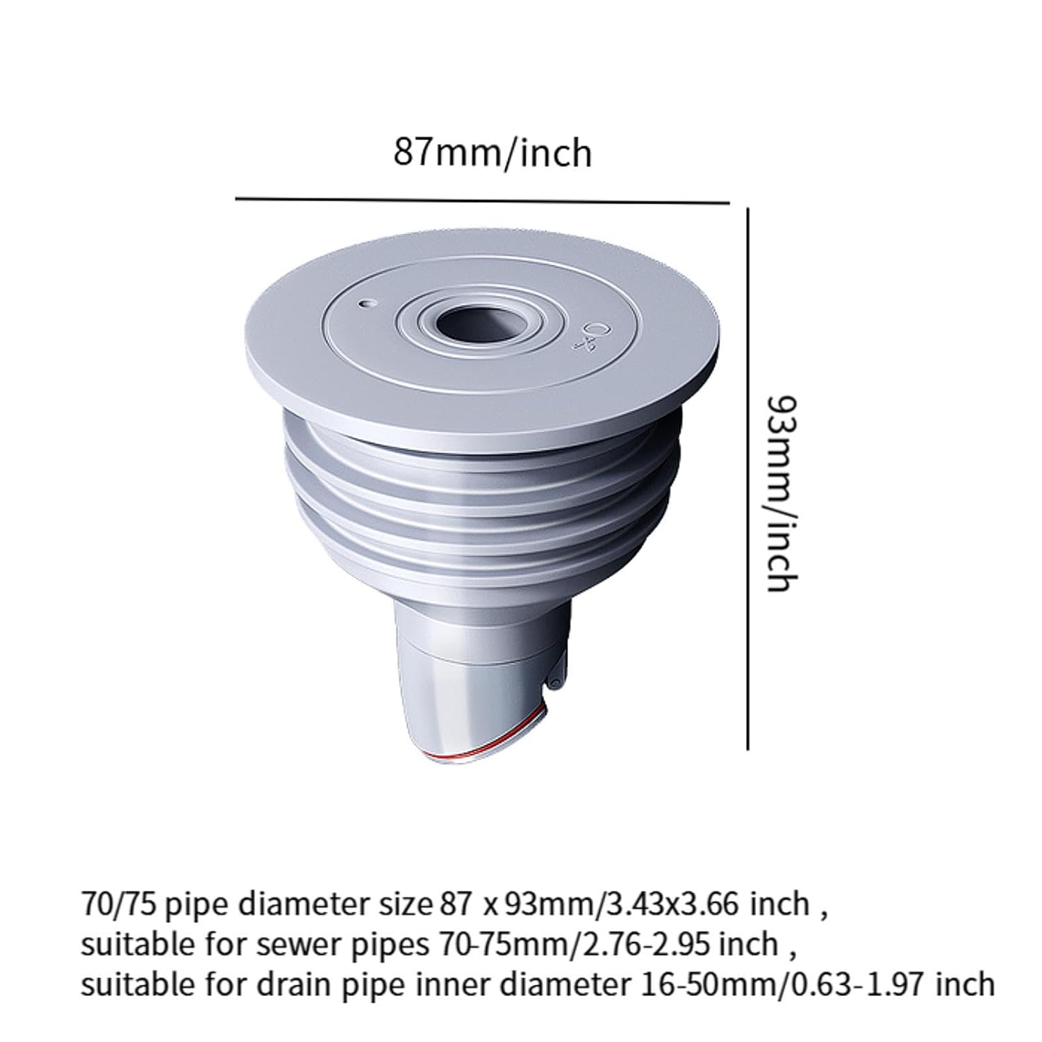 Bouchon d'étanchéité pour tuyau d'évacuation, couvercle d'étanchéité pour tuyau d'égout, pour cuisine, lave-linge, Maison, Jardin, 87x93m - 2