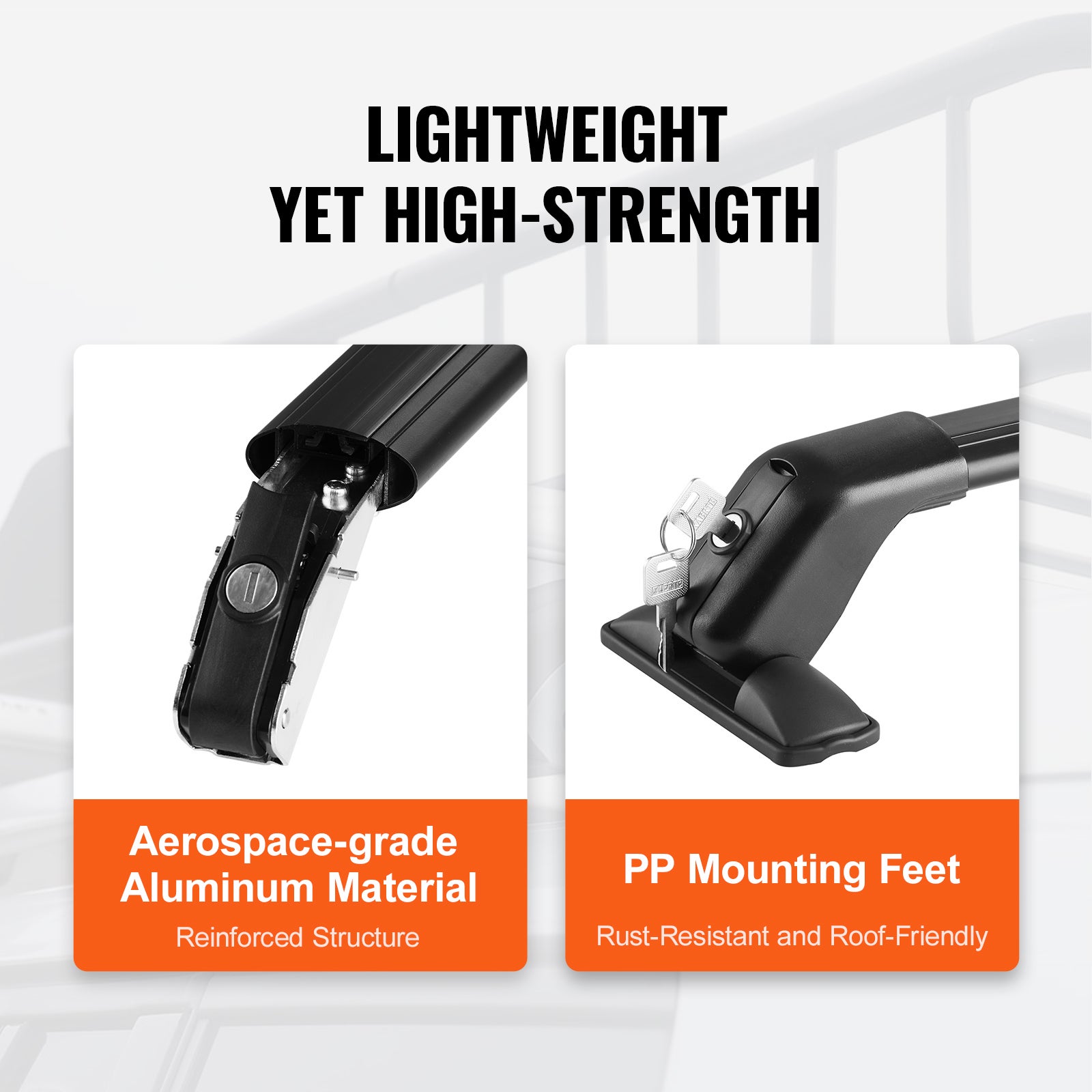 Barres transversales robustes pour toit,aluminium SucceBuy,capacité 70 kg,réglables verrous,pour véhicules sans rails latéraux,pour SUV,berlines - 7