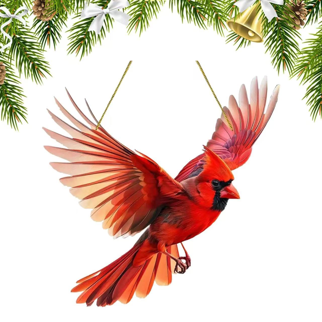 Tentures d'oiseaux de fenêtre, décoration d'oiseaux d'intérieur, rouge ...