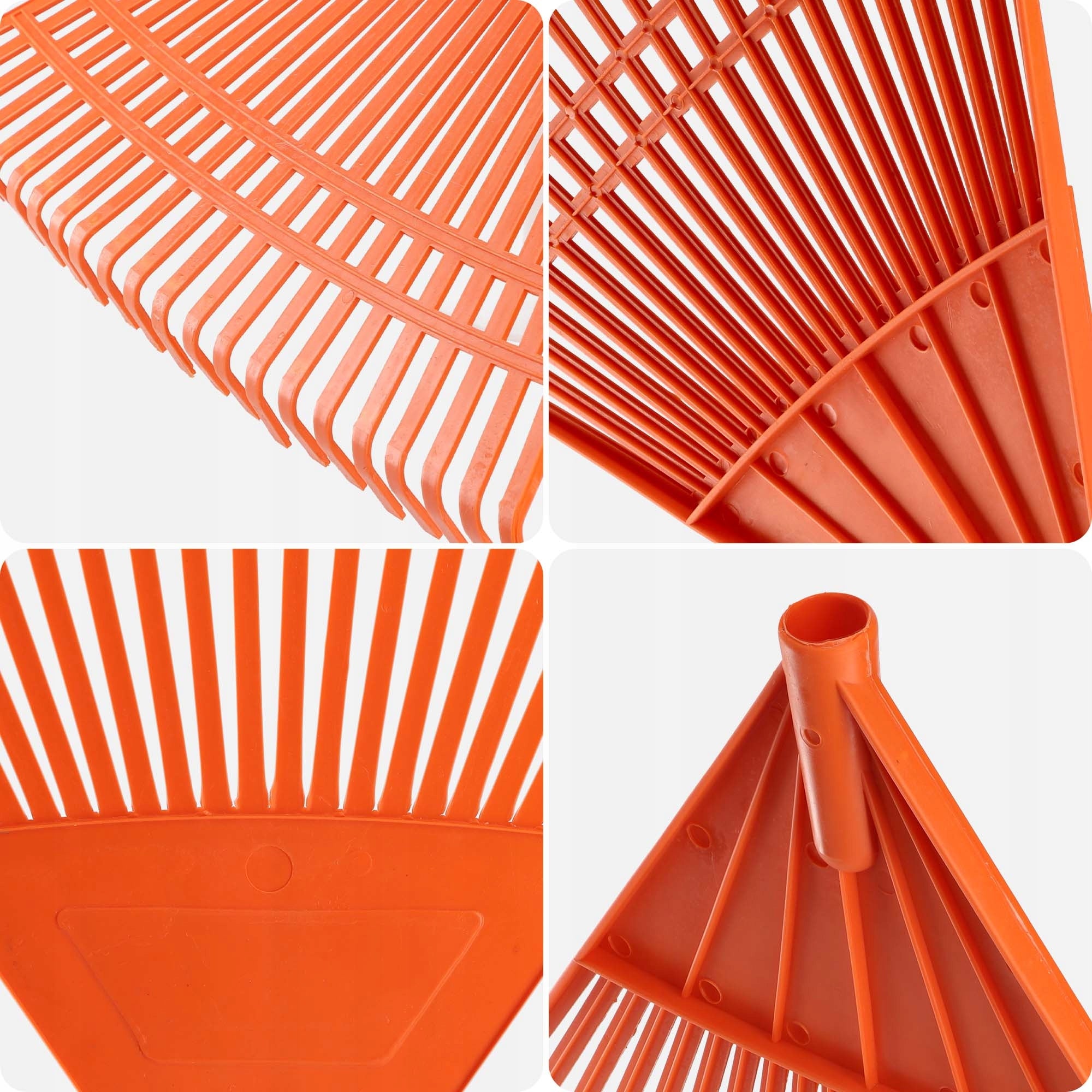 GRABIE DO LIŚCI TRAWY PLASTIKOWE OGRODOWE BEZ TRZONKA SZEROKIE 60cm 22 ZĘBY - 3