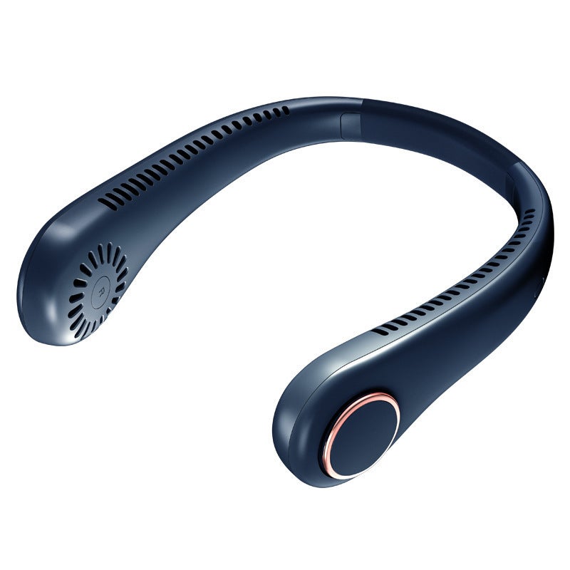 Deep Blue przenośny wentylator, wentylator na szyję, przenośny mini wentylator, cichy, bezdotykowy wentylator na szyję