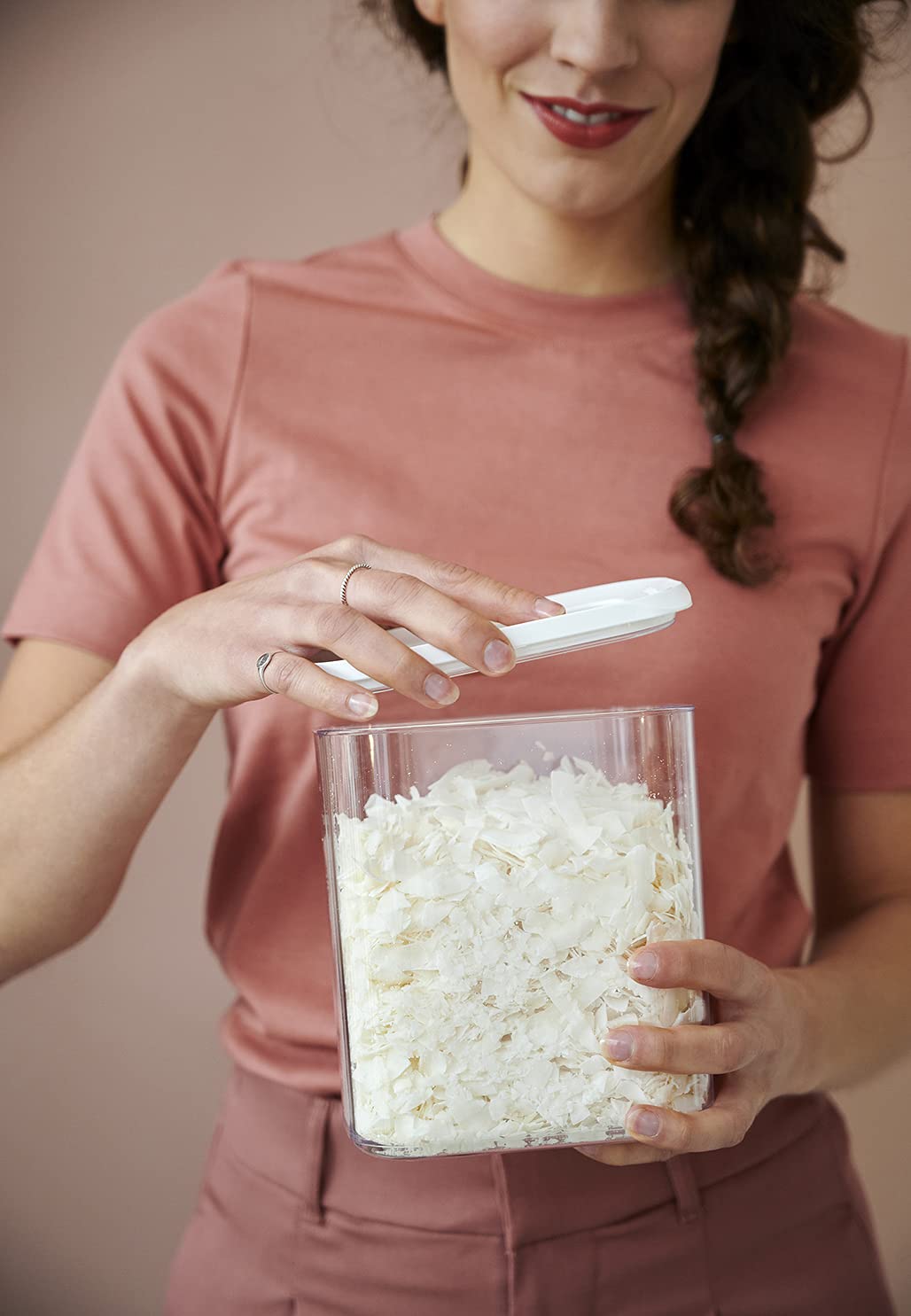 Mepal - Set di 4 pezzi - Contenitori Plastica per Alimenti con Coperchio - Organizzatori da Cucina - Trasparente, Impilabili & Ermetici - 4 x 1000 ml - 2