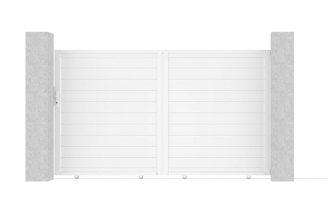 Portail coulissant 3m EIGER H.180cm aluminium blanc