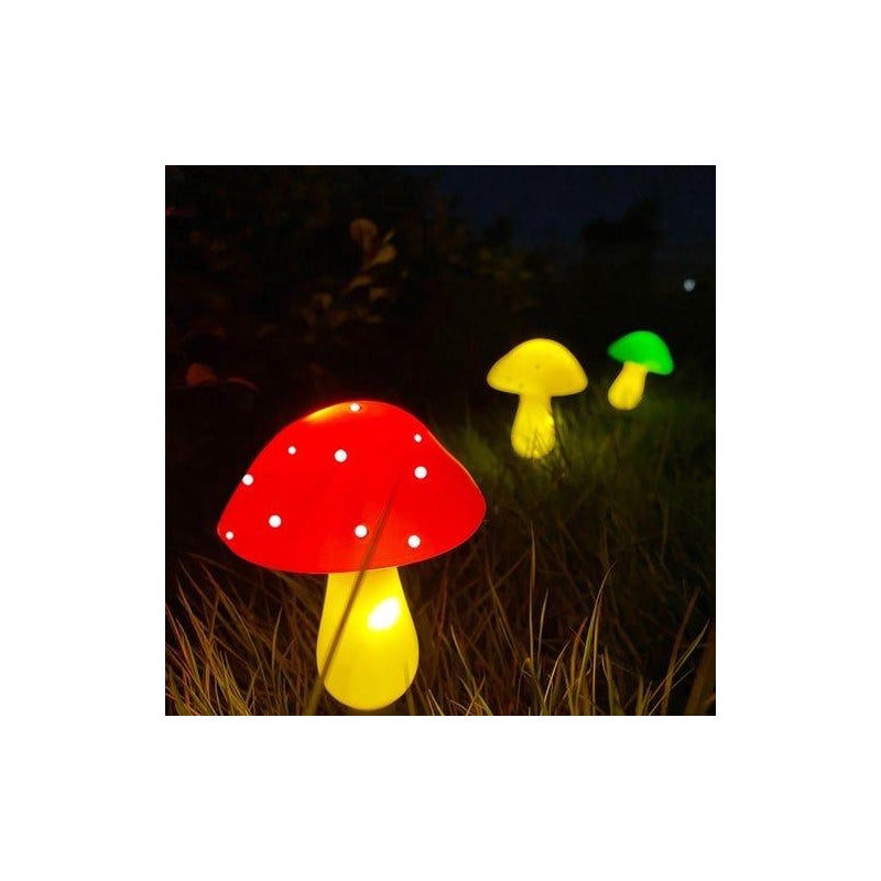 Solarna girlanda świetlna w kształcie grzybków automatyczne oświetlenie trybów ciepła biel wodoodporna dekoracja ogrodowa opakowanie grzybki