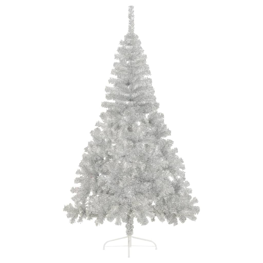 Maison Exclusive - Albero di Natale a Metà con Supporto Argento 240 cm PET - 2