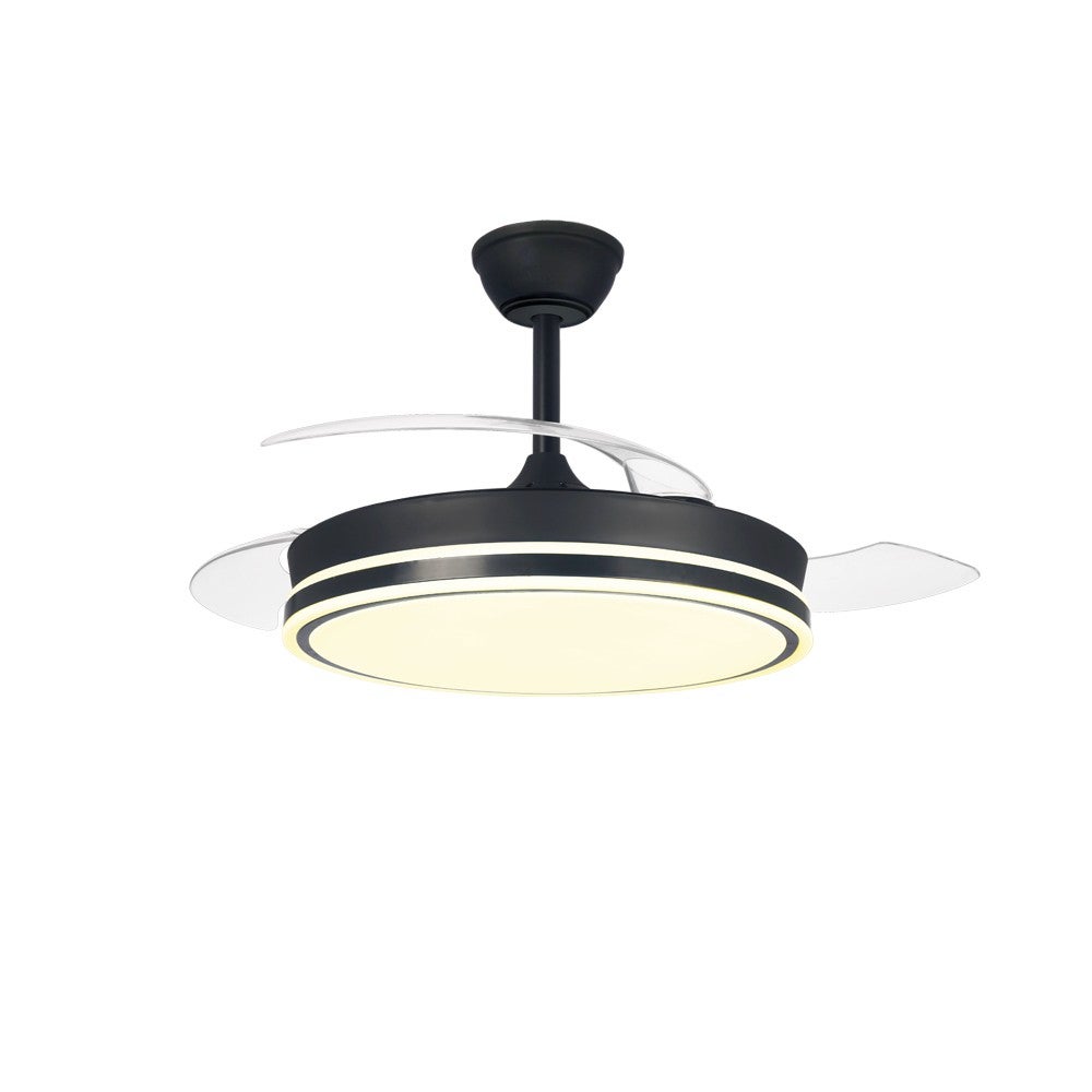 Wentylator sufitowy z oświetleniem LED 45W Cichy Surpino Czarny CCT Dim ø106cm