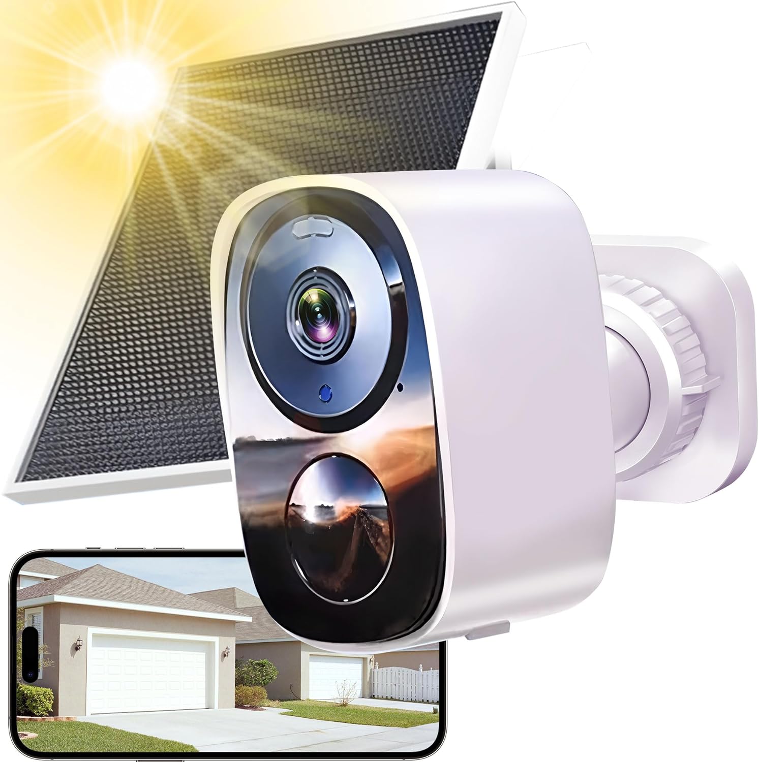 TELECAMERE DI SICUREZZA HOWIRAY wireless per esterni con pannello