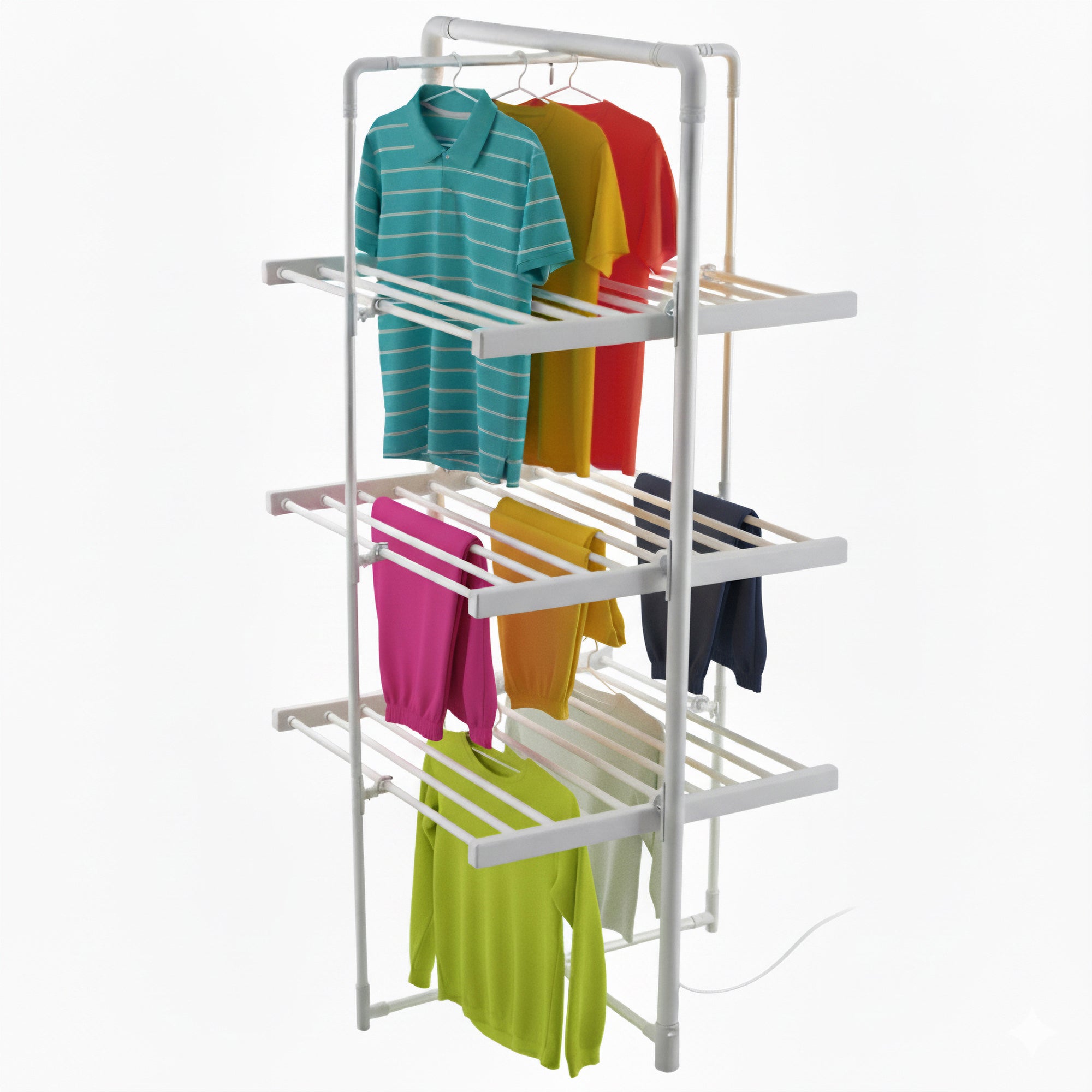 Tendedero Plegable Eléctrico Vertical Ropa Bajo Consumo 30