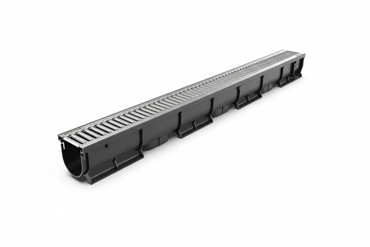 Caniveau en plastique Vetonek Avec grille en acier / inox - 2