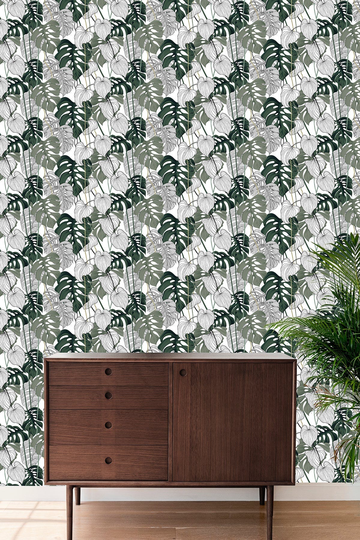 Papier peint vinyle adhésif lignes vert 50x300 cm Stripes | Maisons du Papier peint vinyle adhésif lignes vert 50x300 cm Stripes | Maisons du