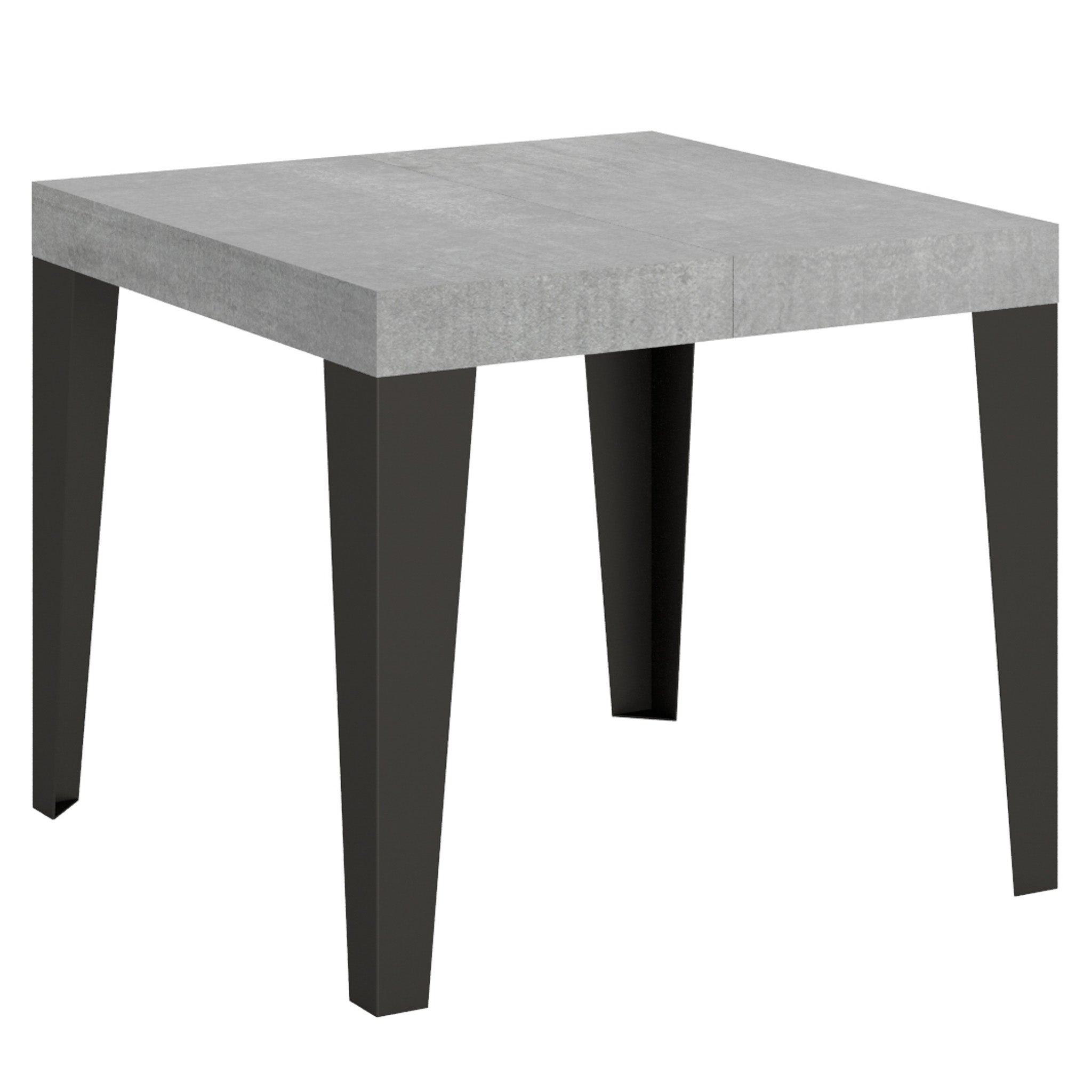 Stół rozkładany 90x90/246 cm Stelaż Flame Cement Antracyt