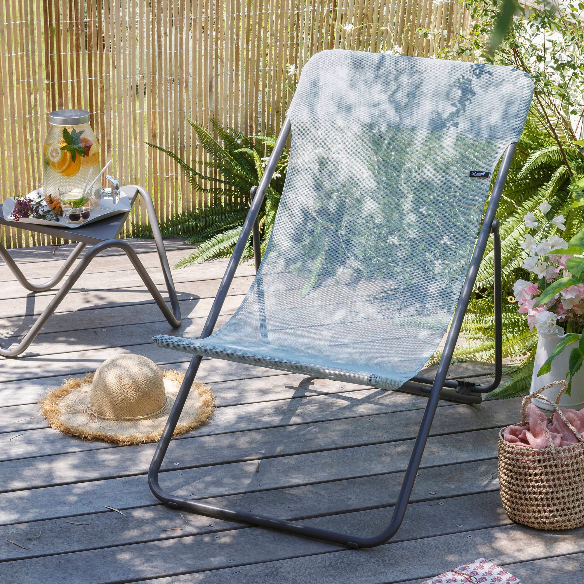 Transat jardin pliant multi-positions - Largeur 58cm - MAXI TRANSAT - 5