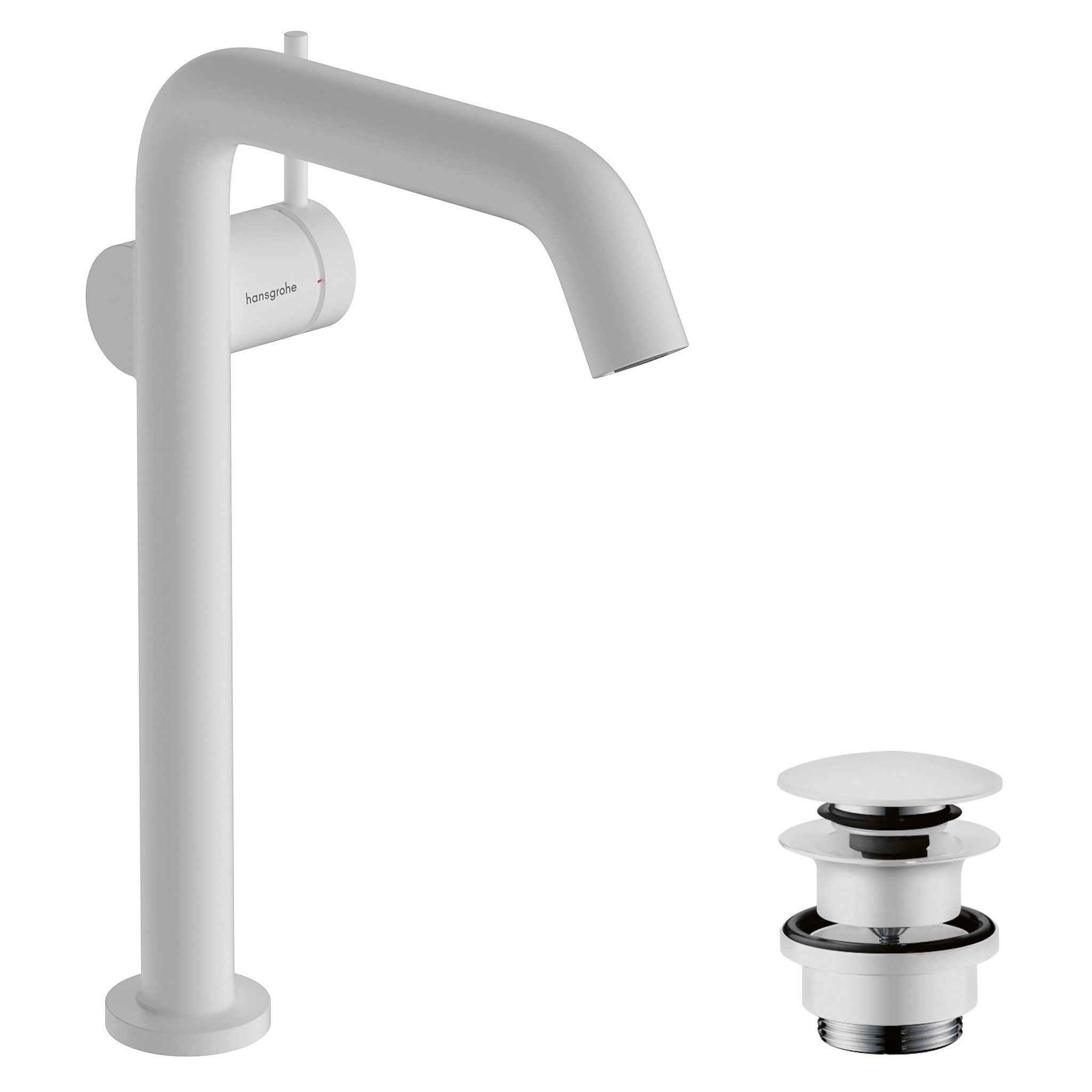 Hansgrohe tecturis s mezclador monomando de lavabo 240 fine coolstart, para lavabos sobre encimera con desagüe automático push-open, ecosmart+.,