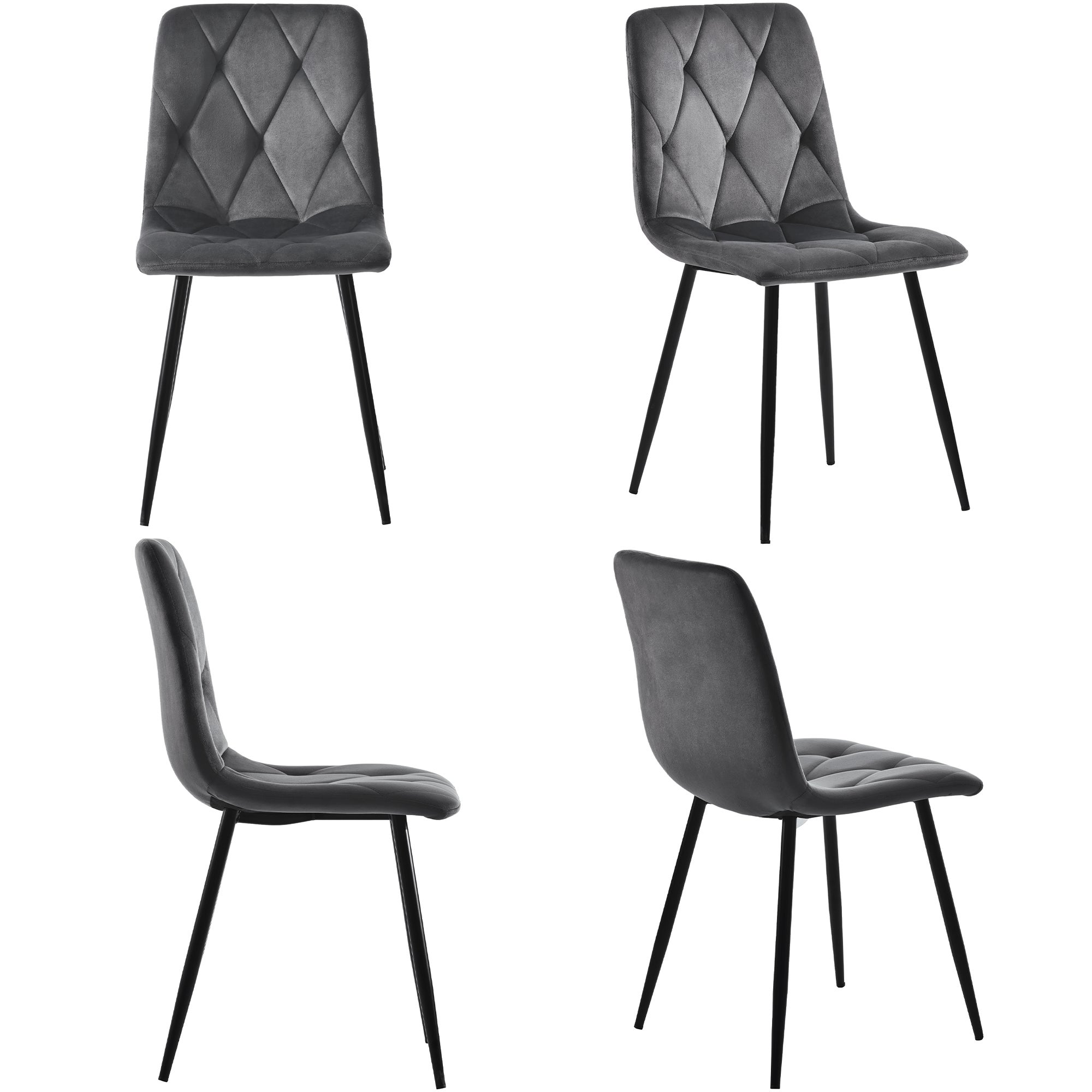ML-Design Set Di 4 Sedie Per Sala Da Pranzo Giallo Senape Seduta In Velluto Con Gambe In Metallo Nero Sedie Da Cucina Con Schienale Poltroncina Da Soggiorno Poltrone Imbottite Per Ufficio 87155864