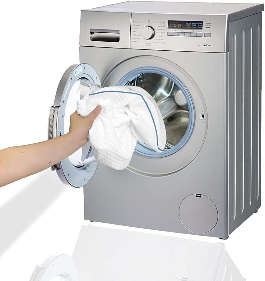 Almofada Cervical Viscoelástica, Antiácaros, Antialérgica, Respirável, Ortopédica, Forro Removível e Lavável 50x30x8/6 - 6