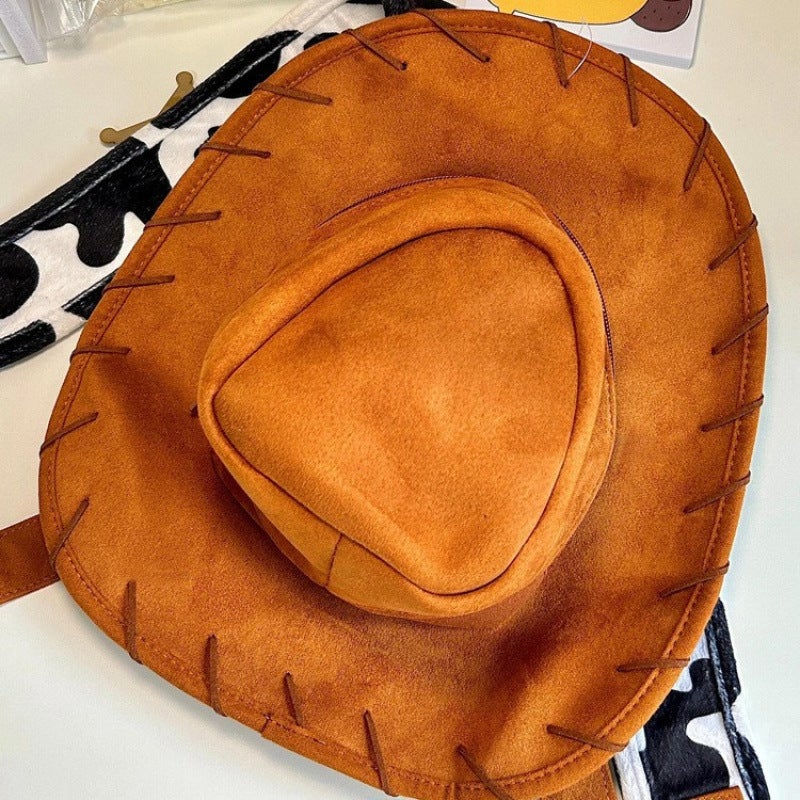 Mochila em formato de chapéu de caubói, bolsa estilo faroeste para ...