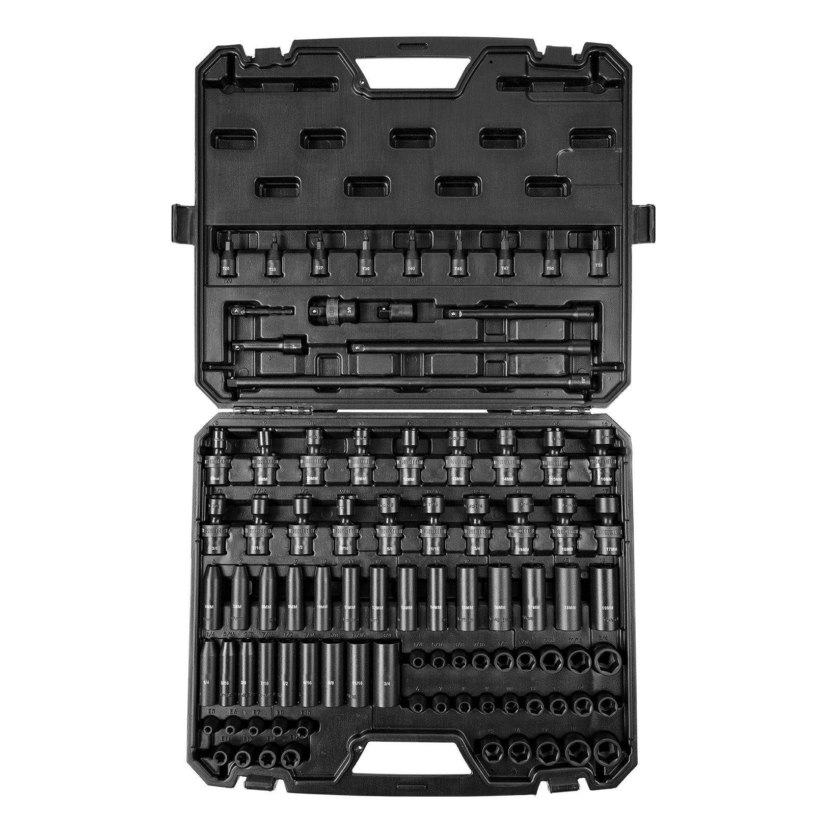 Juego De Llaves De Impacto De 3/8 Pulgadas, 49 Piezas SAE (5/16"-3/4