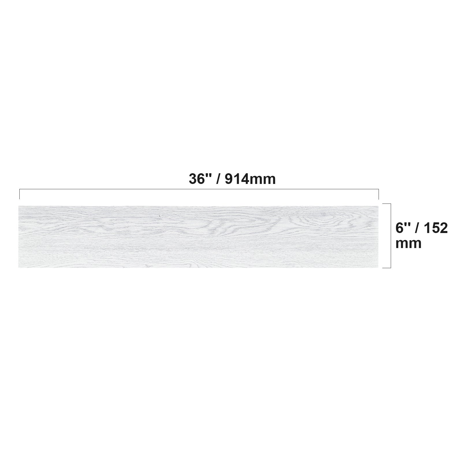 Dalles sol en vinyle autocollantes SucceBuy 36 x 6 pouces,36 carreaux de 2,5 mm d'épaisseur,grain de bois gris clair pour la décoration de la maison - 2
