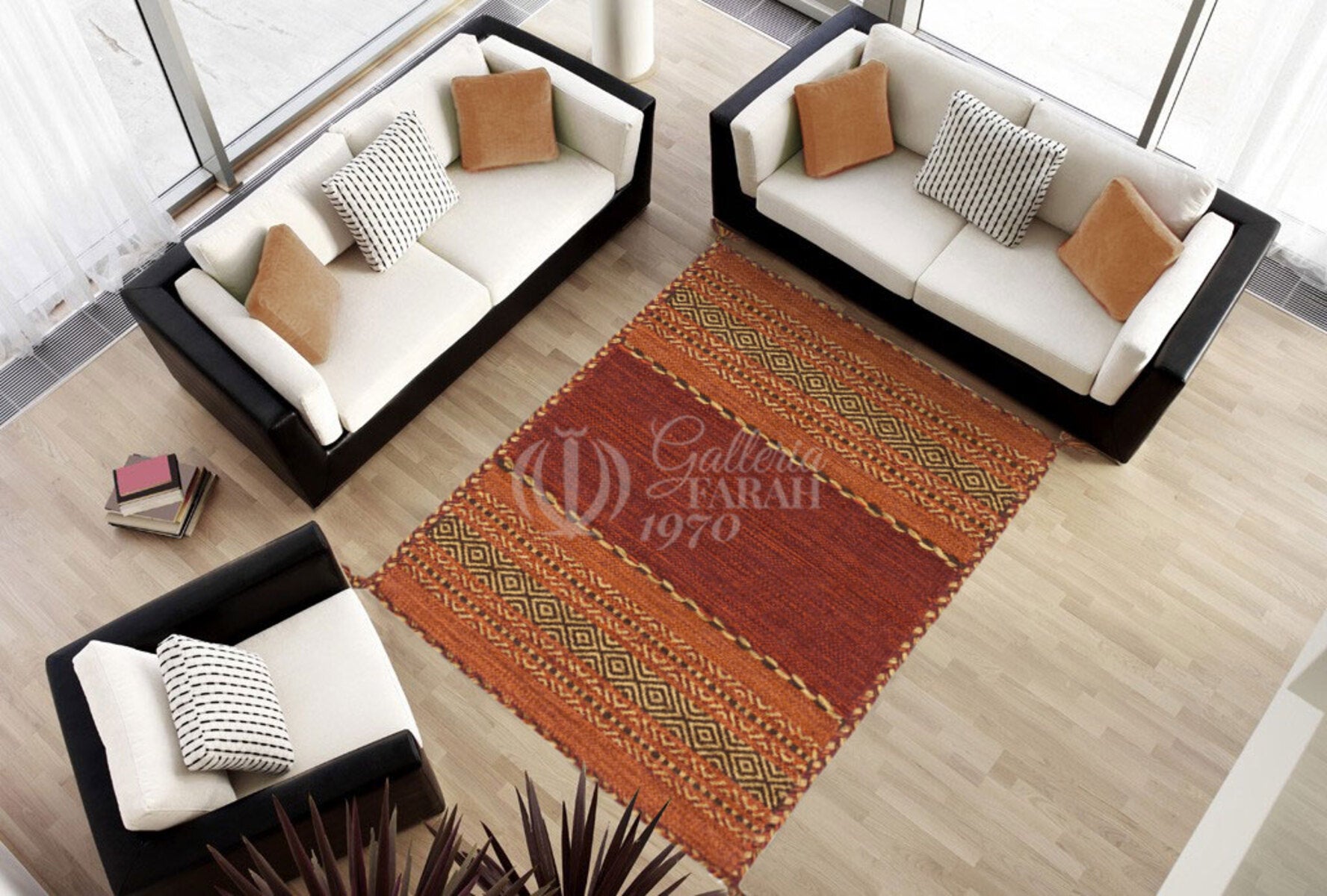 Kilim Lory tribal 100% bawełna, indyjski, ręcznie robiony 170x110 cm