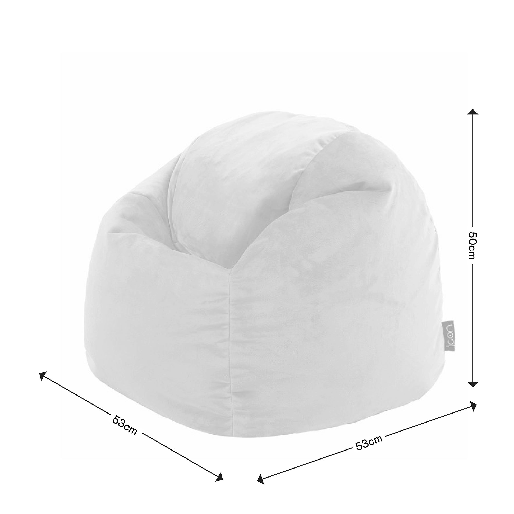 Pouf fauteuil Icon enfant velours rose, chambre, salon, 55x53cm - 6