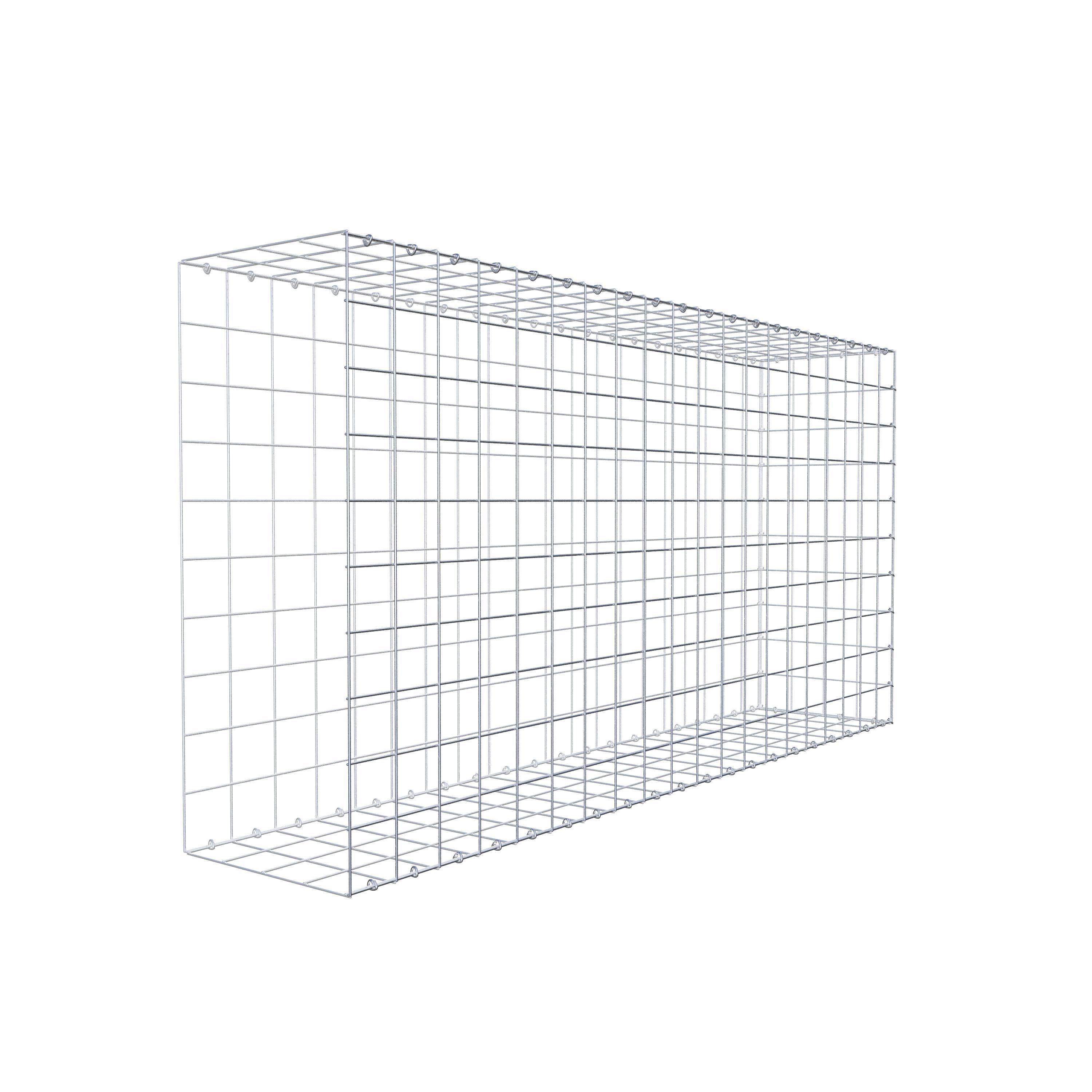 Gavión para alargar en acero galvanizado 200x100x40cm (LxAxP), malla 10 x 10cm, Anillo en C, sin rejilla frontal - 9