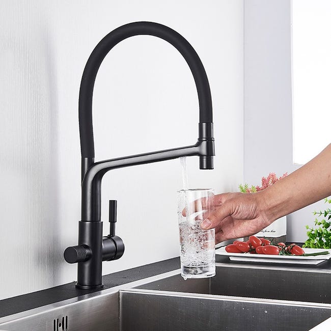 Grifo Cocina Osmosis Extraible Grifo Para Osmosis Negro Extraible
