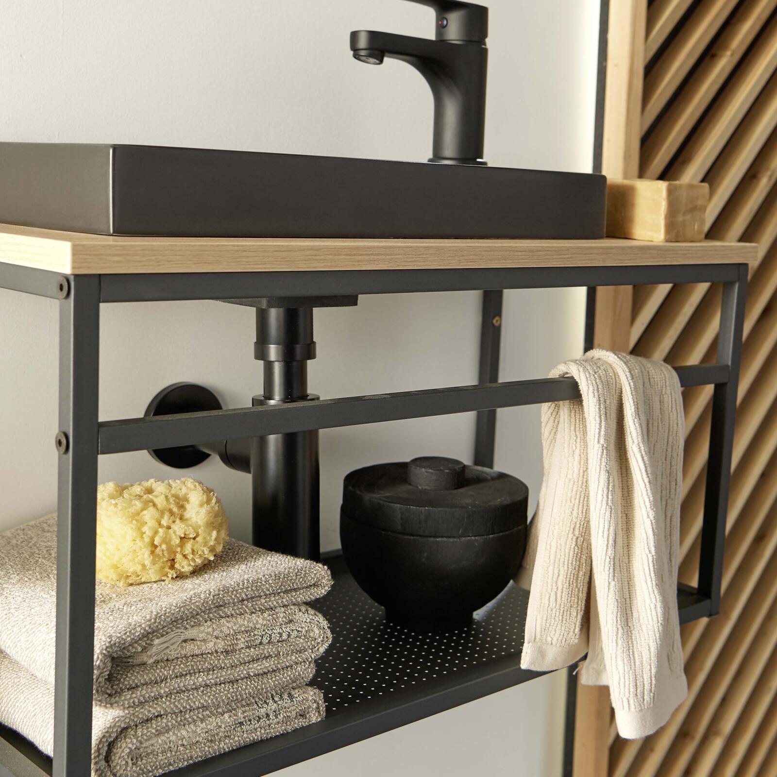 Ensemble lave-mains WILO grande largeur avec robinet et miroir 60cm - 4